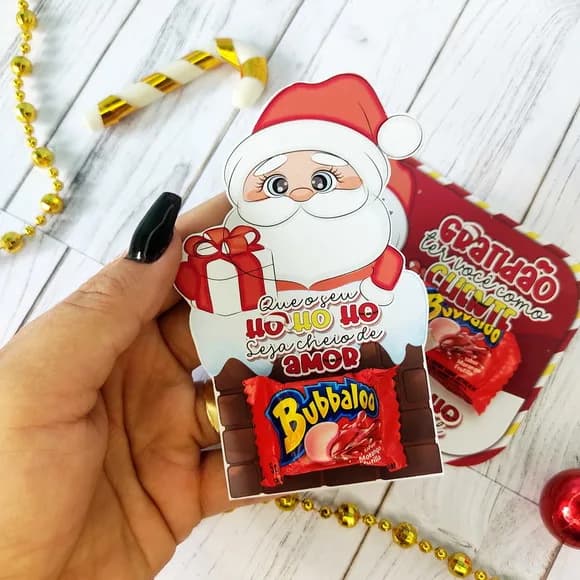 Card com Chiclete Bubbaloo - Natal