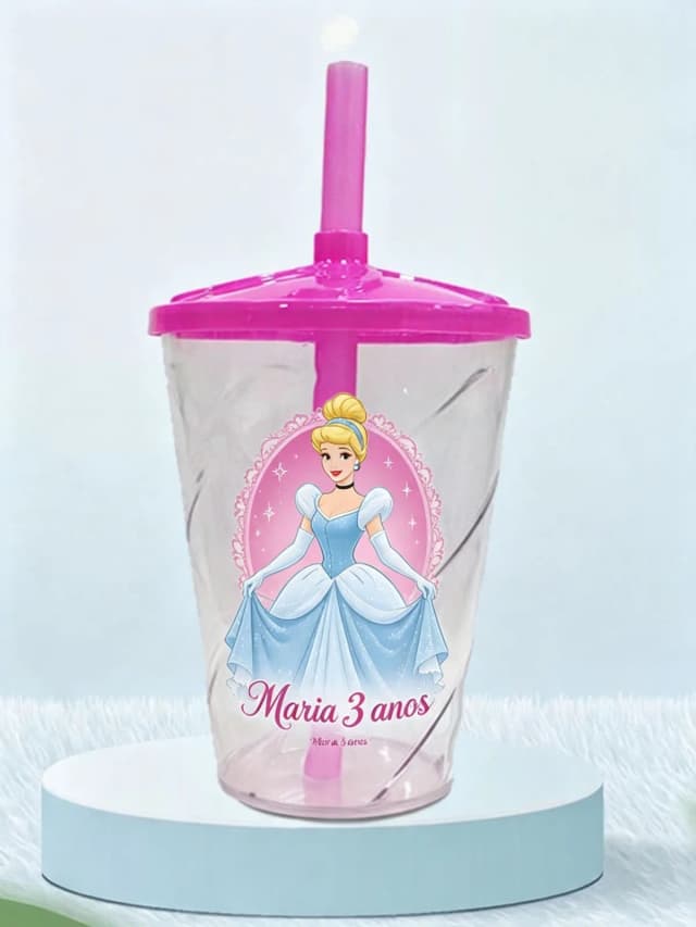 Copo Twister Personalizado da Cinderela