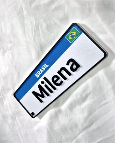 Placa Mercosul Decorativa Personalizada (impressão 3d)