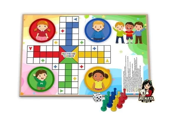 Jogo de Ludo Personalizado Dia das Crianças