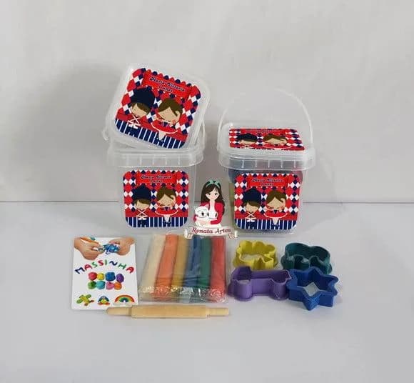 Kit Massinha no Baldinho Soldadinho e Bailarina