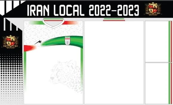 Vetores Camisa Iran Local 2022-2023