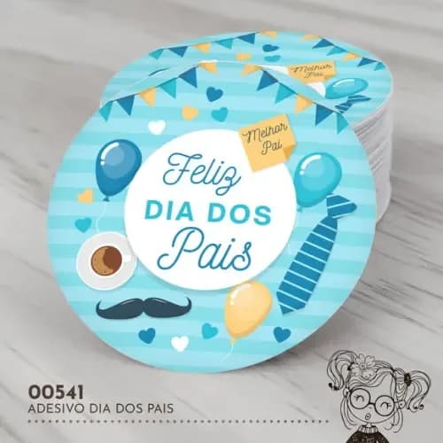 Adesivo Redondo Dia dos Pais - 00541