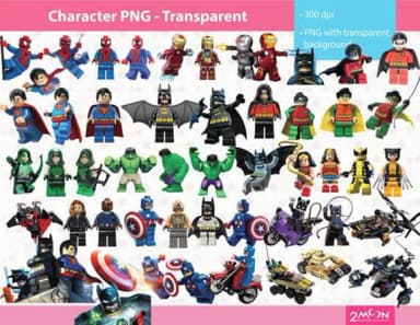 Kit Digital Heróis Lego 01