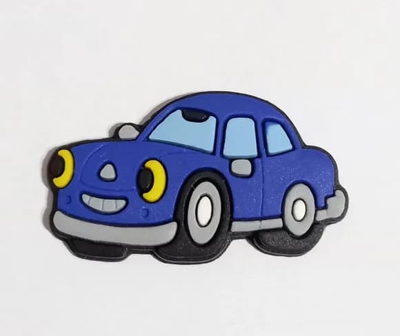 Aplique Carro Azul Emborrachado- 6 Peças