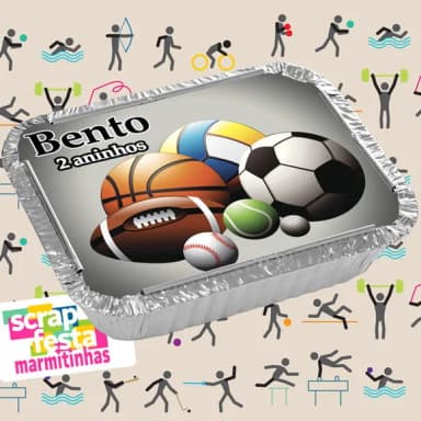 Marmitinha Personalizada Festa Esporte Bolas