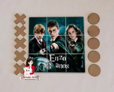 Jogo da Velha Personalizado Harry Potter