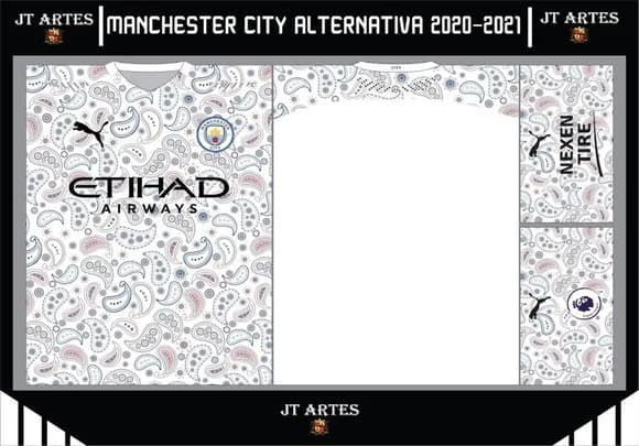 Vetor da Camisa do Manchester City Alternativa 2020-2021