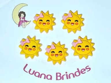 Aplique Sol Emborrachado Pacote com 6 Unidades