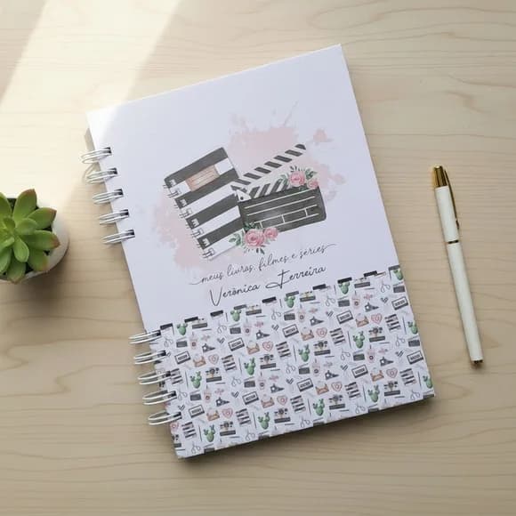Caderno de Livros, Filmes e Séries Personalizado