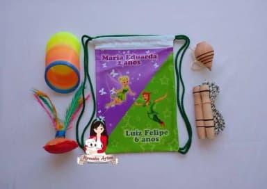 Mochila Boa Infância Tema Peter Pan e Sininho