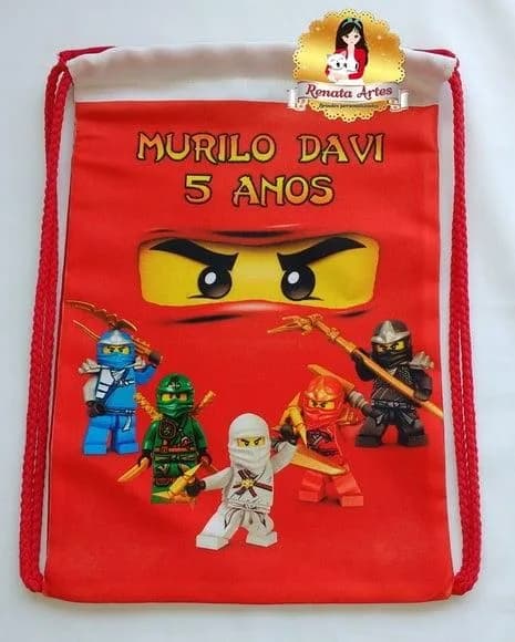 Ninjago - Mochila Personalizada Ninjago Vermelho