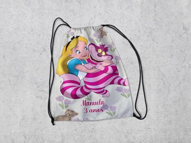 Mochilinha Personalizada da Alice no Pais das Maravilhas
