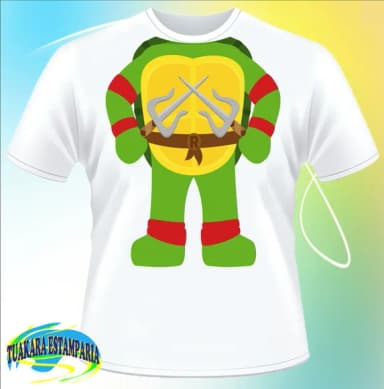 Camiseta Corpo Tartaruga Ninja Rafael
