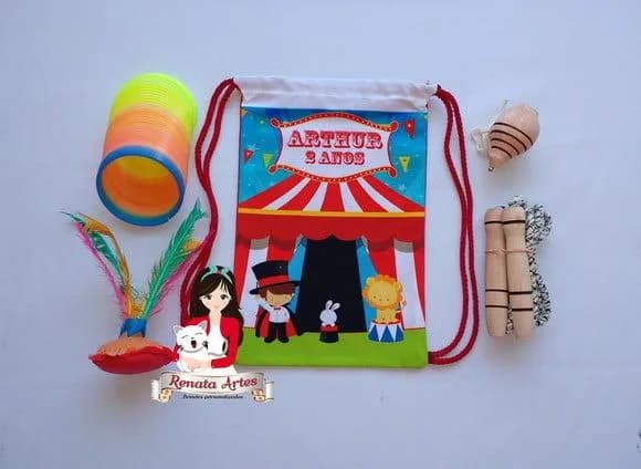 Mochila Boa Infância Tema Circo 4