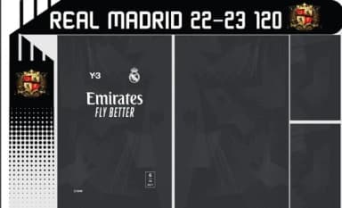 Vetor Da Camisa Real Madrid 22-23 120 Aniversario