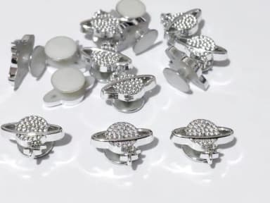 Pins para Sandália Planeta Abs Niquel Pacote com 6 Unidades