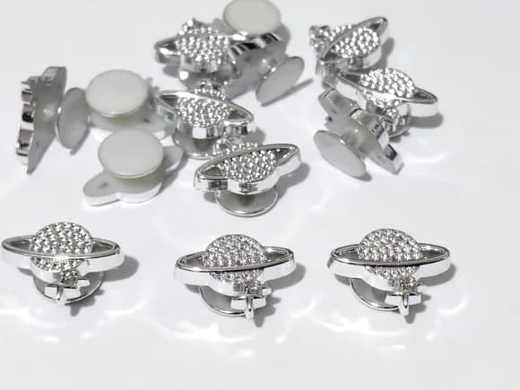 Pins para Sandália Planeta Abs Niquel Pacote com 6 Unidades