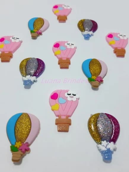 Aplique de Balão emborrachado - pct com 10 unidades