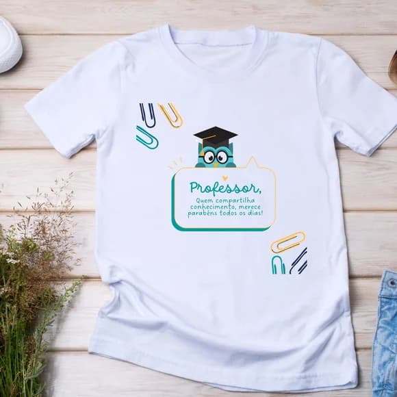 Camiseta Professor Sua Dedicação Faz Meu Futuro Melhor
