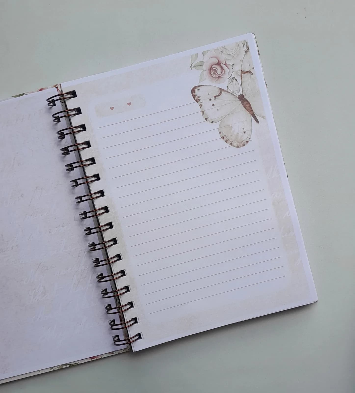 Caderno A5 Borboleta Vintage c/ 100 folhas