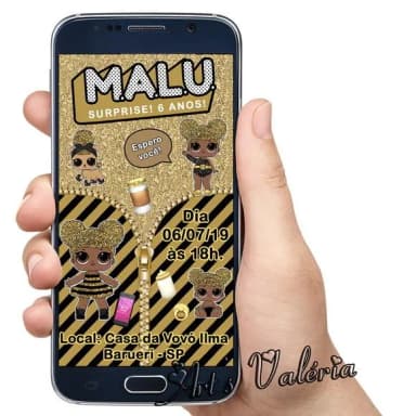 Convite Digital LOL Surprise Queen Bee para WhatsApp