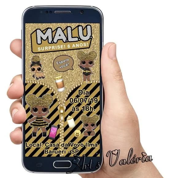 Convite Digital LOL Surprise Queen Bee para WhatsApp