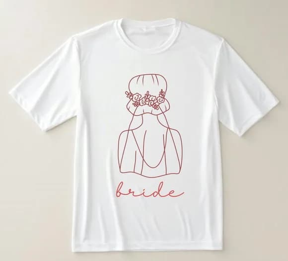 Camiseta Bride Noiva Minimalista