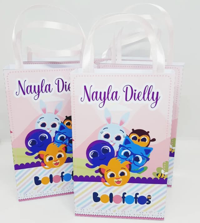 PEGUE E MONTE - Sacolinha Surpresa Personalizada BOLOFOFOS ROSA