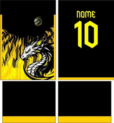 Arte Vetor Camisa Interclasse Dragão Mod-114
