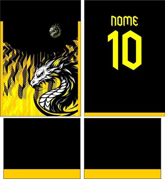 Arte Vetor Camisa Interclasse Dragão Mod-114