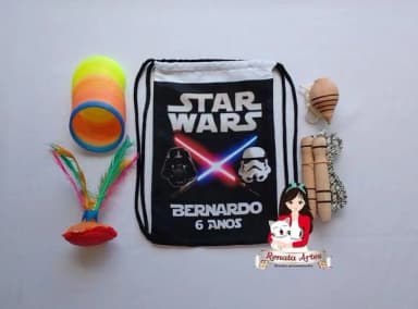 Mochila Boa Infância Tema Star Wars