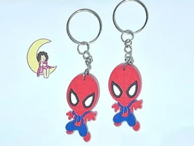 Chaveiro Homem Aranha Emborrachado Pacote com 6 Unidades