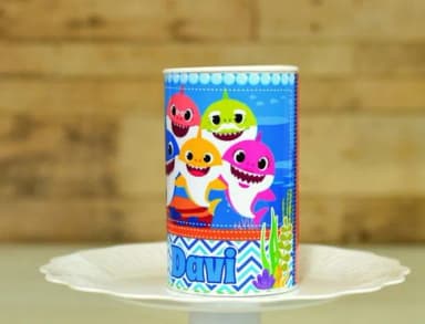 Cofrinho Baby Shark Menino com Caixa Personalizada