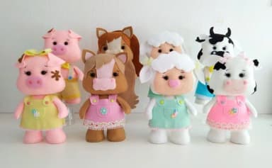 Combo Centro de Mesa Fazendinha Baby 10 Peças