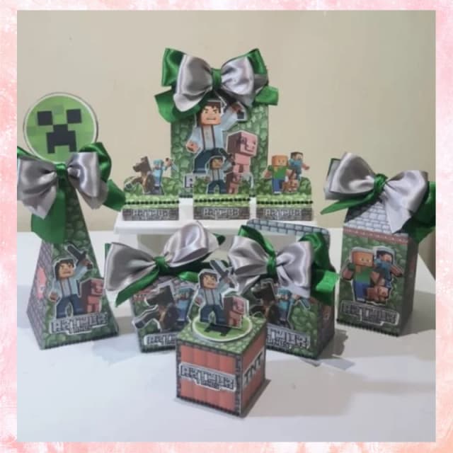 Kit 50 Lembrancinhas para Festa Minecraft