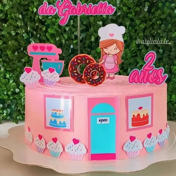 Topo de Bolo Confeitaria