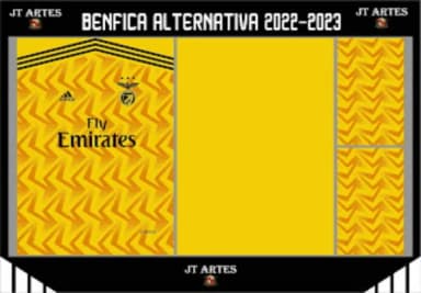 Vetores Camisa Benfica Alternativa 2022-2023