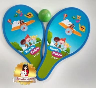 Raquetes de Ping Pong Tema Bita no Avião