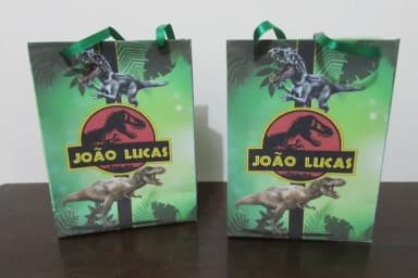 Sacola de papel Dinossauros