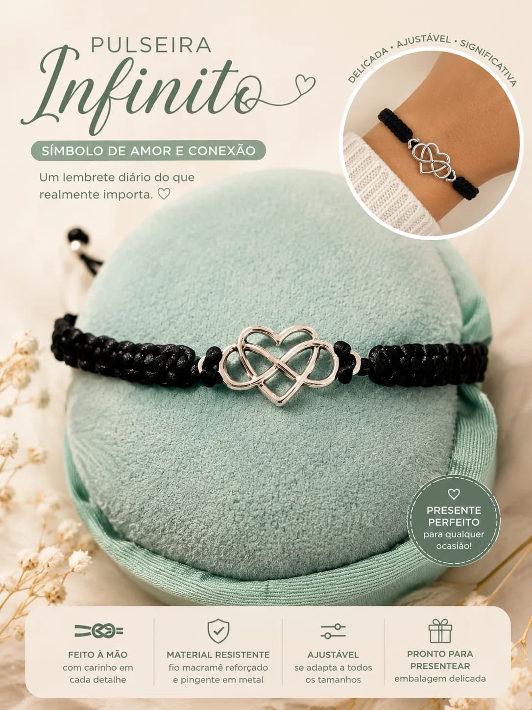 Pulseira Infinito – Símbolo de Amor e Conexão