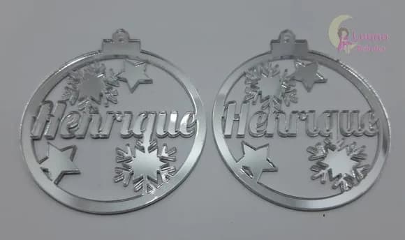 Bola Natal Henrique de Acrílicos Espelhados-pct c/3 un