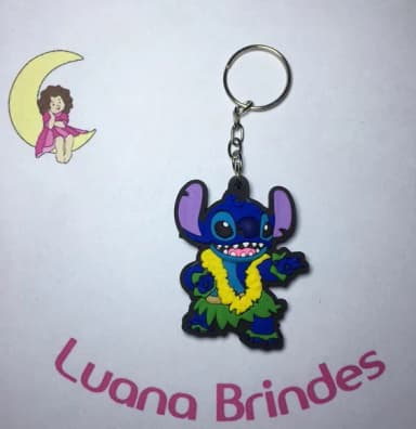 Chaveiro do Stitch Havaí Emborrachado Pct c/ 2 Unidades.