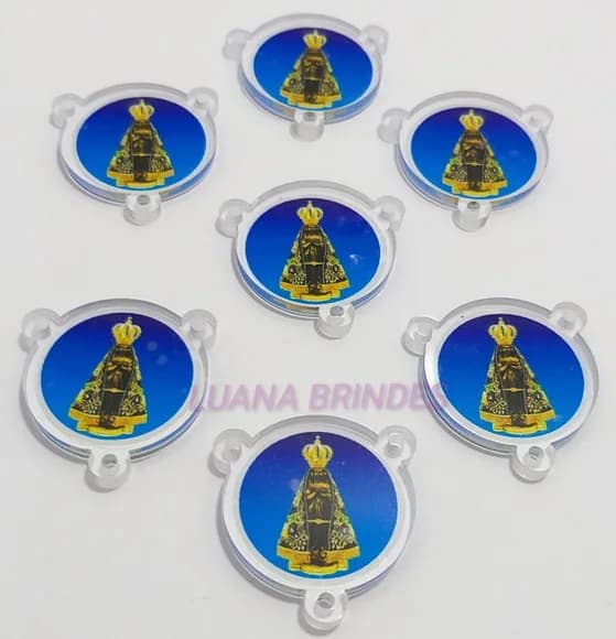 Entremeio de Nossa Senhora Aparecida Acrilico - Pct 4 unids