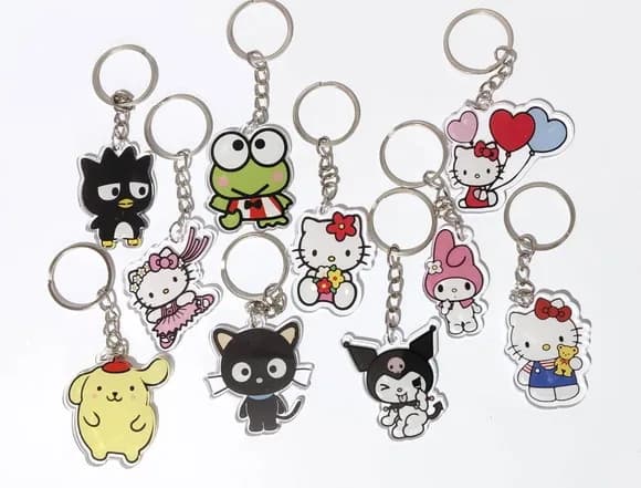 Chaveiro Hello Kitty de Acrílico Impresso 30 Unidades