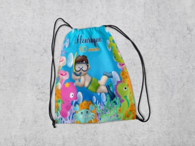 Mochilinha Personalizada Fundo do Mar