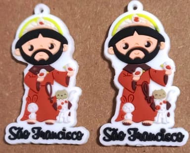 Pingente São Francisco de Assis Emborrachado - 5 Unidades