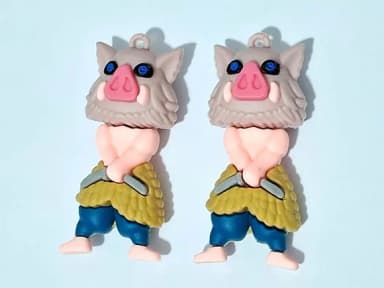 Pingente Inosuke Hashibira 3d Pacote com 2 Unidades
