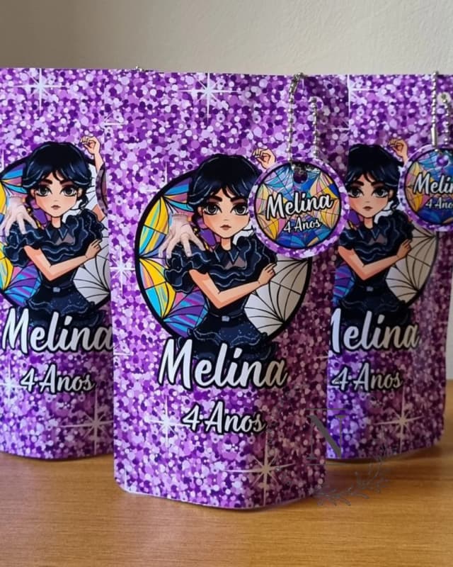 Saquinho Zip Lock 10x17 Lembrancinha Wandinha