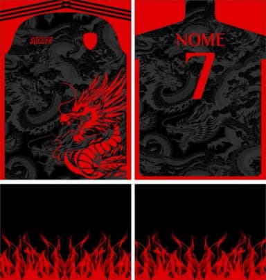 Arte Vetor Camisa Interclasse Dragão Mod-843